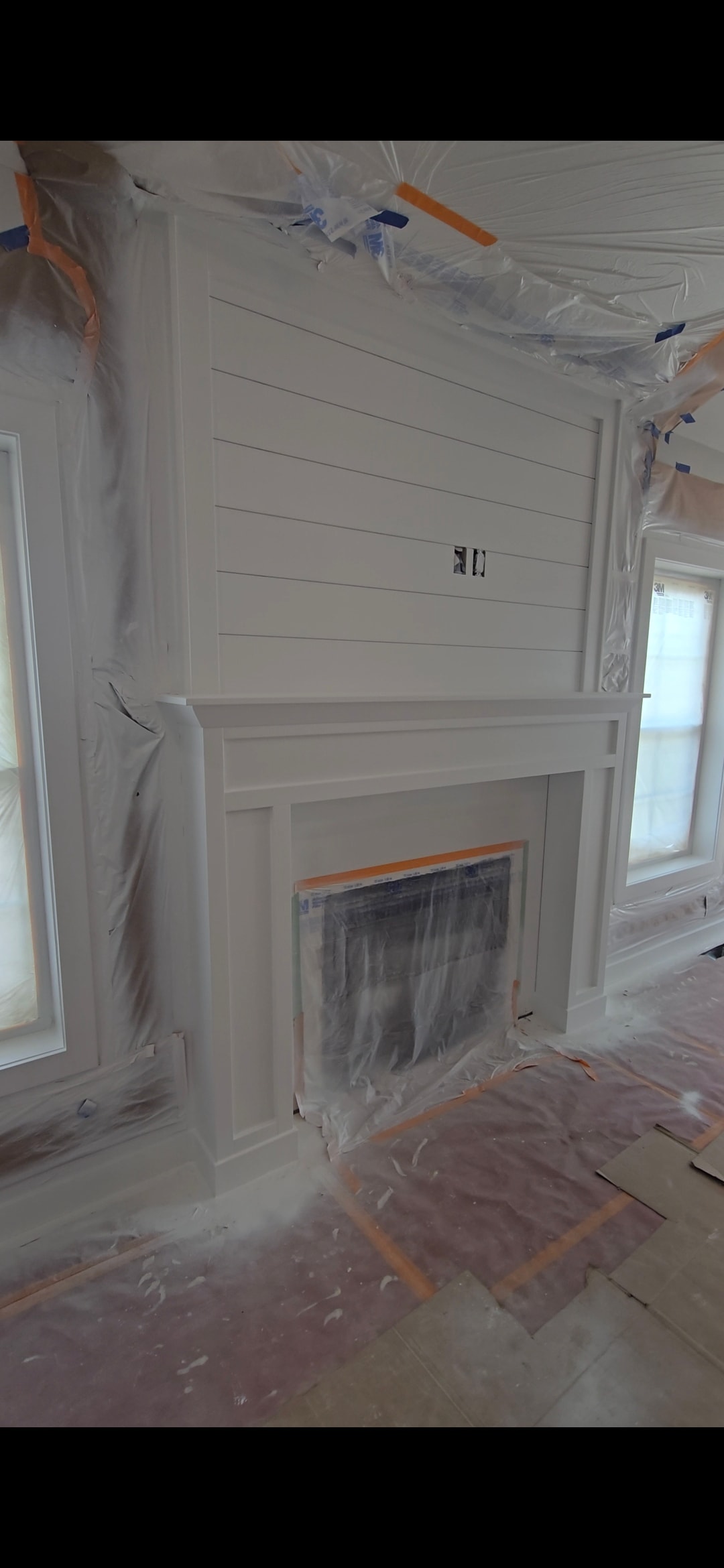 Fireplace & Shiplap Finish