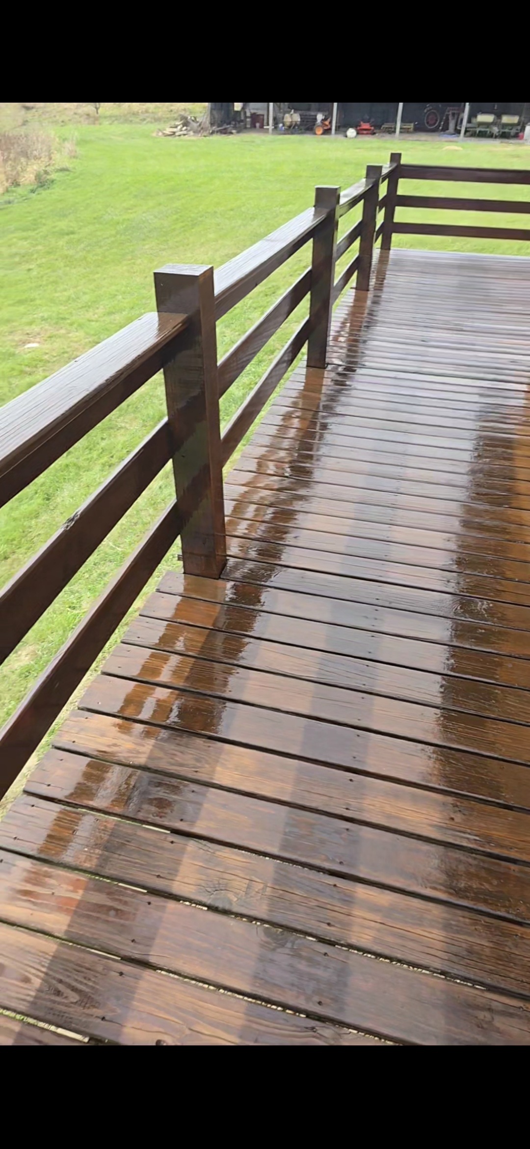 Deck Staining — Rich Walnut Finish