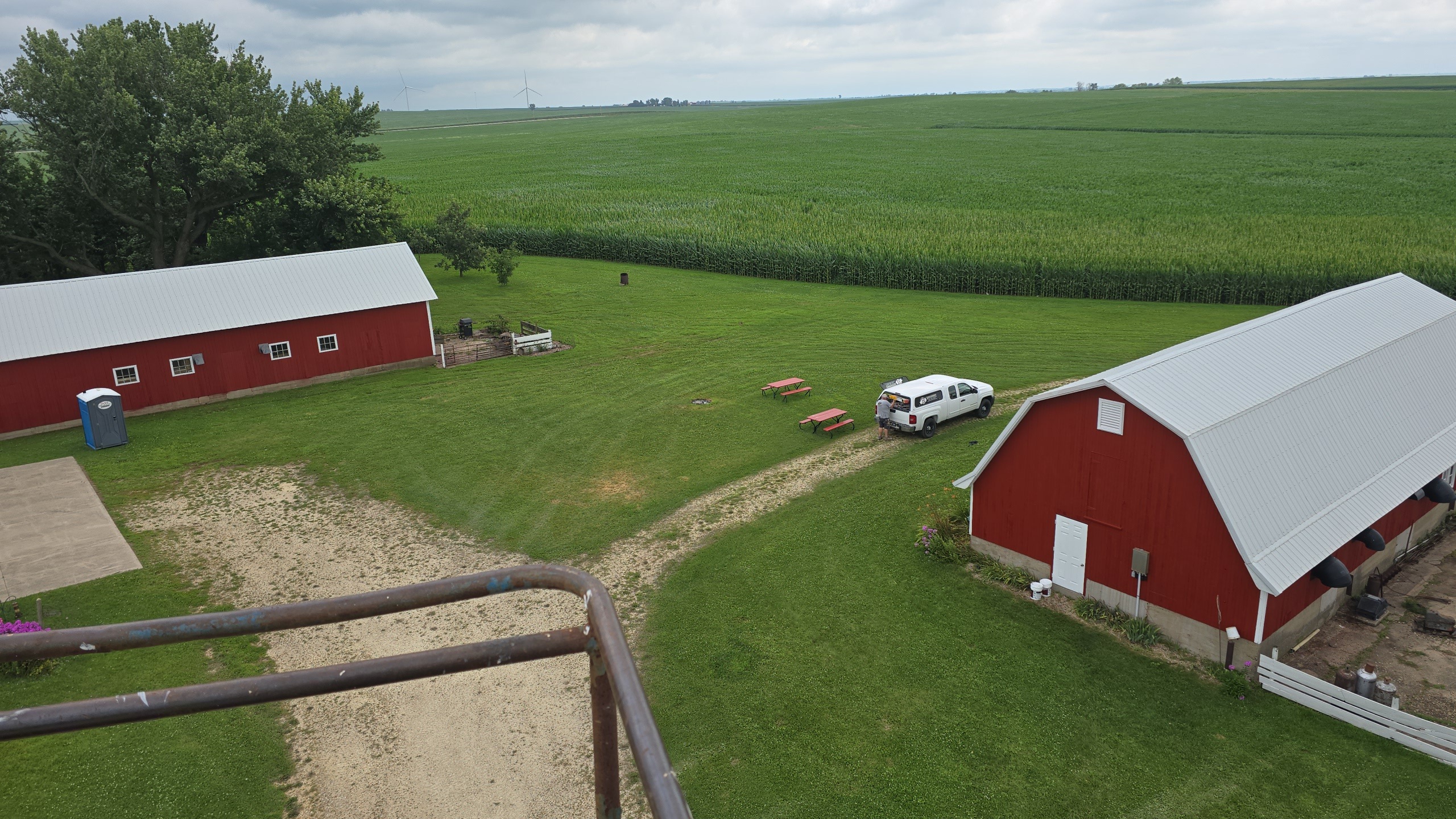 Farm Barn Painting — Aerial View